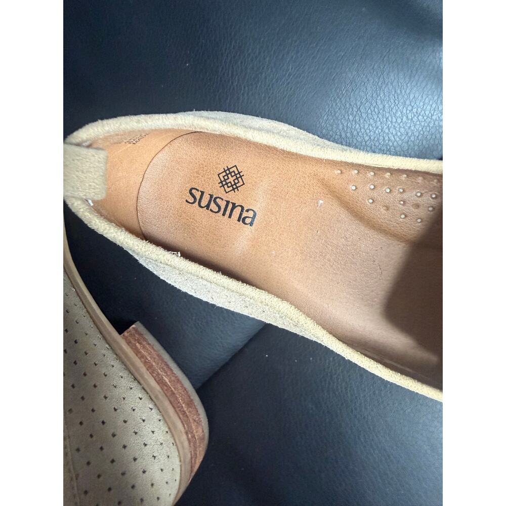 Stylish Susina Leather Point Perforated Slip-On Shoes size 8 - Picture 6 of 7